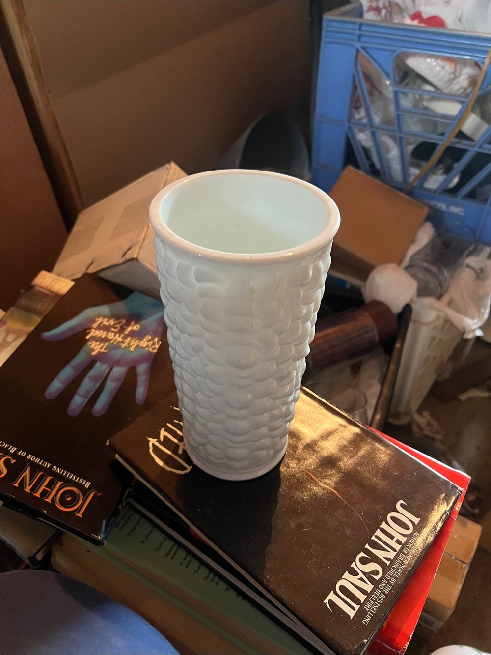 Textured White Ceramic vase